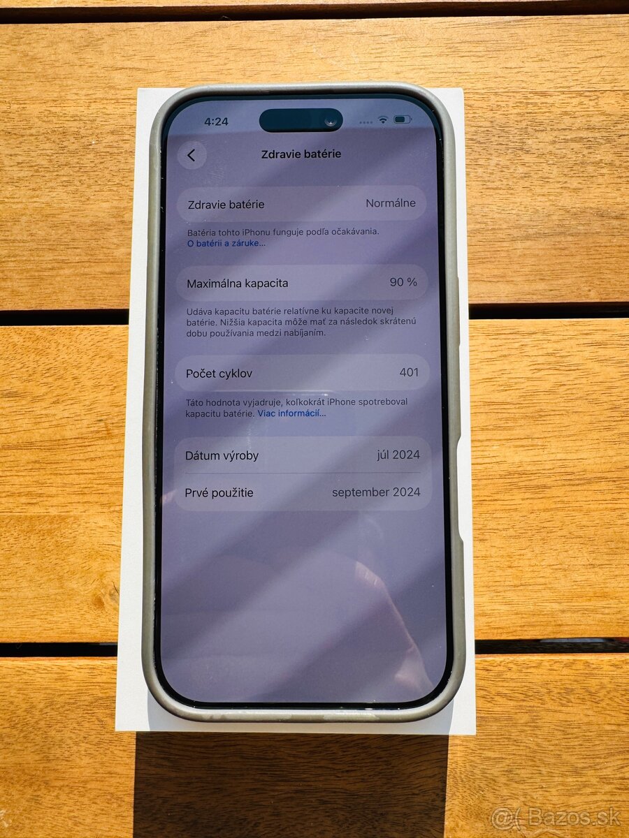 Predám Apple iPhone 16 Pro 128gb Desert Titanium ako nový - 8