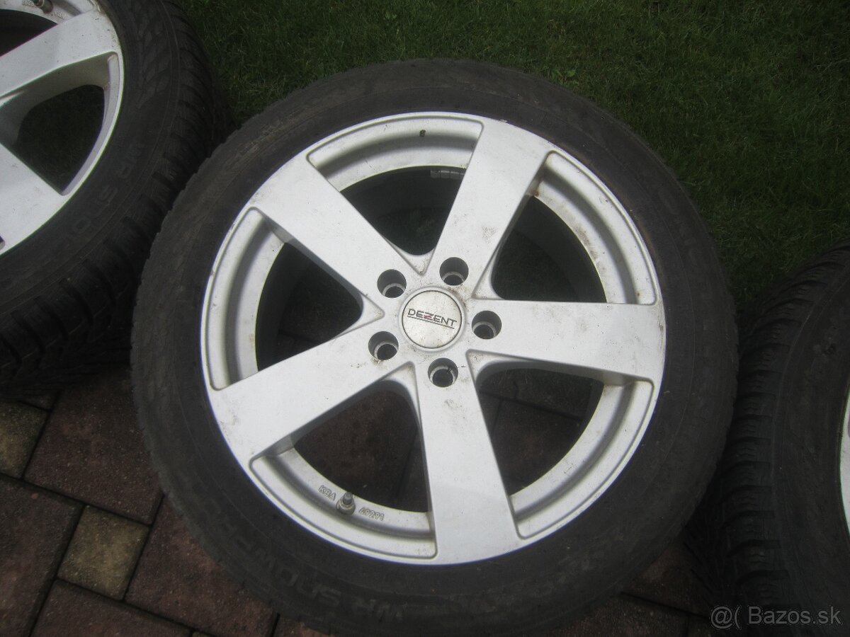 17" AL disky Dezent na VW group Mercedes C so zimnými pneu - 8