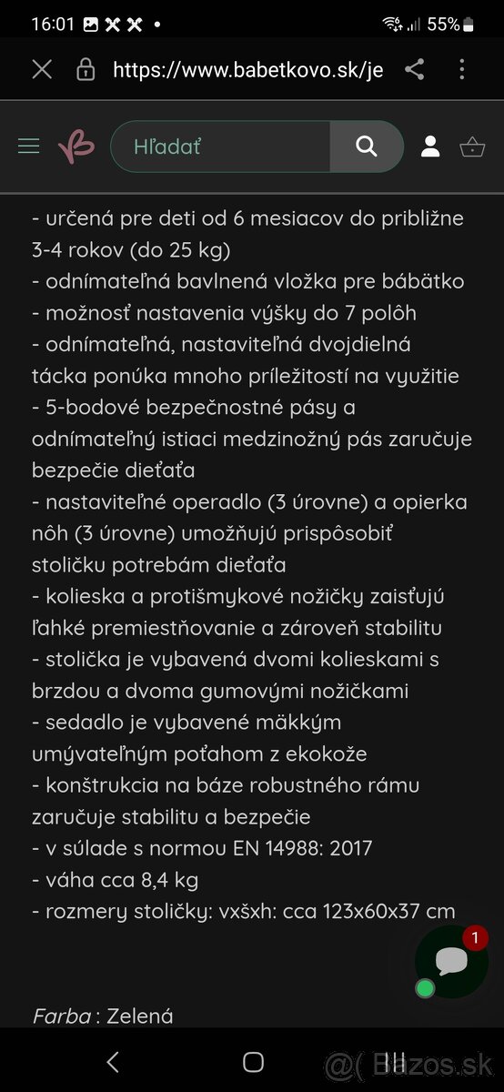 Jedálenská stolička - 8