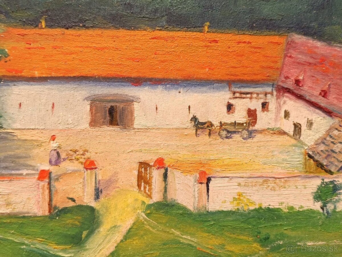 Obraz F. Plas, Statek, olej na plátně 68x98 - 8