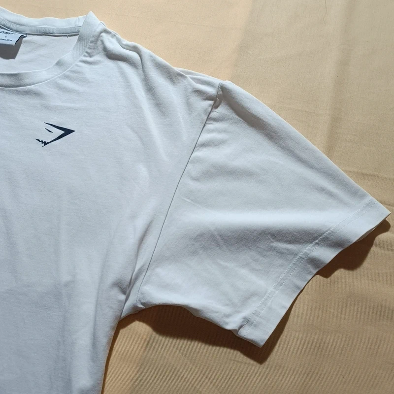 Gymshark biele tričko do posilky športové tričko L - 8