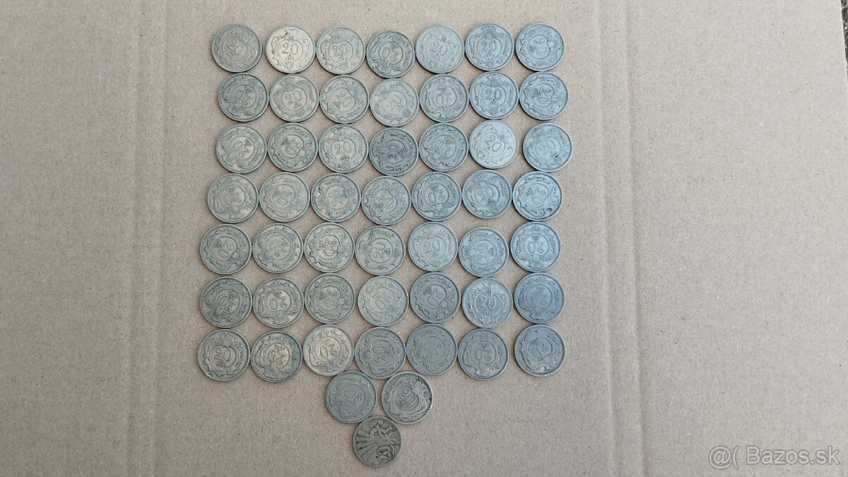 51 helleru 20 RU, rakousko uhersko mince + mince 20hal. - 8