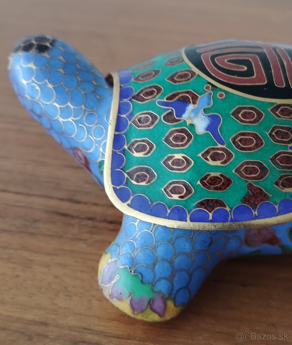 Malá kovová šperkovnica - korytnačka - 8