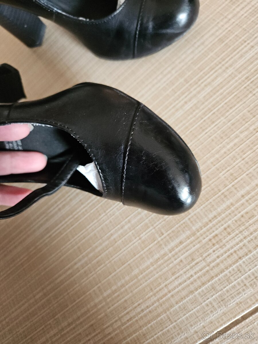 Kožené lodičky, 24 cm, veľ. 37 - 8