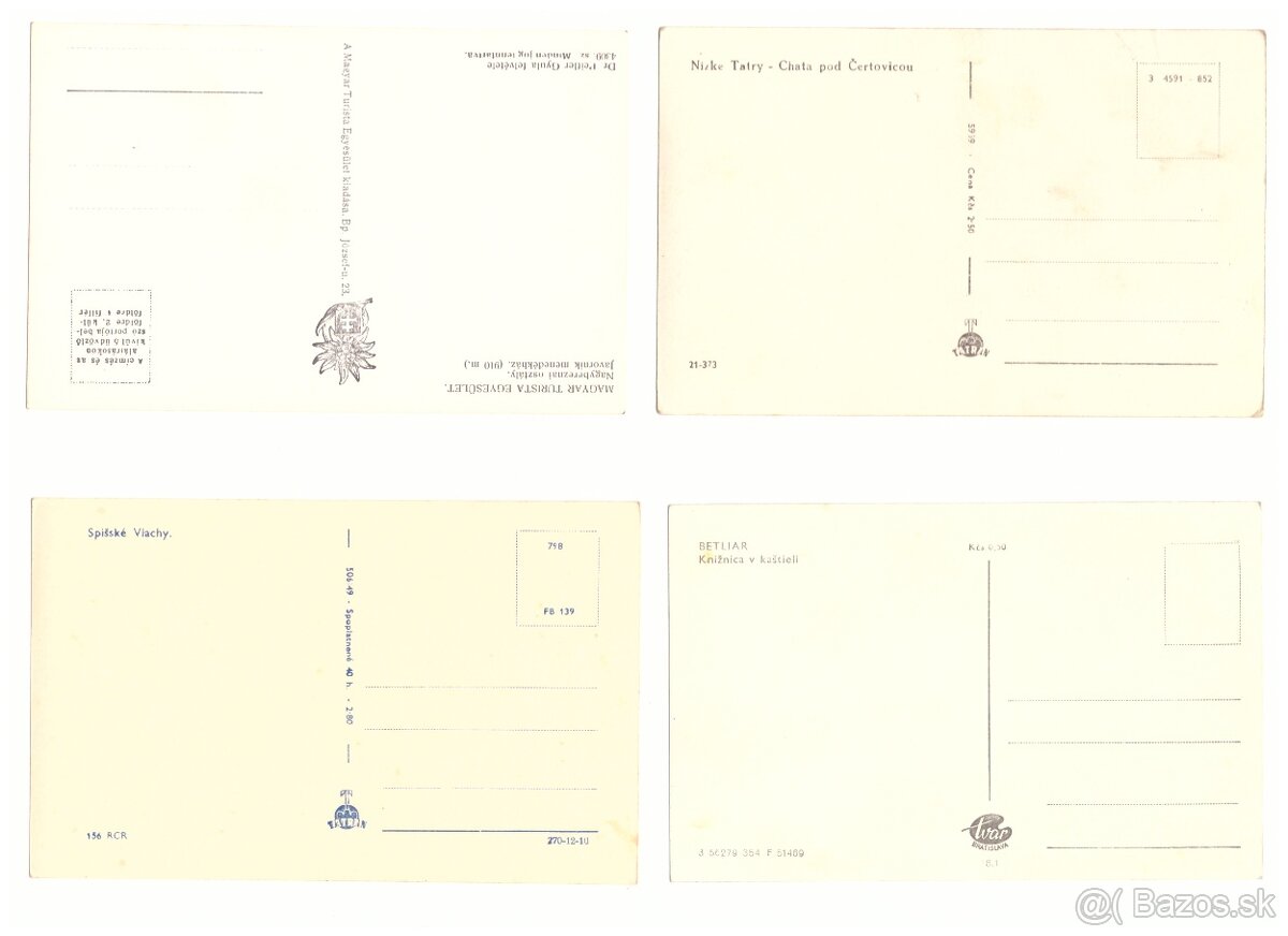 Pohľadnice ČB Slovensko mix - 8