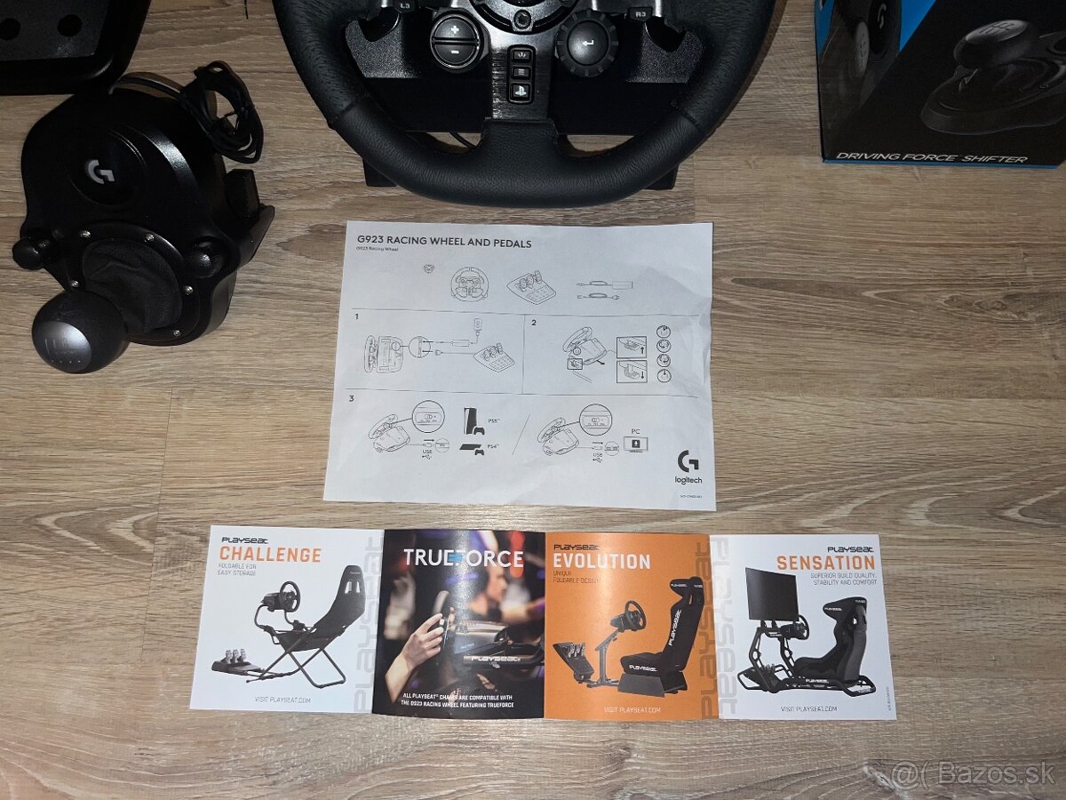 Komplet Racing Set: Logitech G923 (PS5/PC) + Radiaca páka + - 8