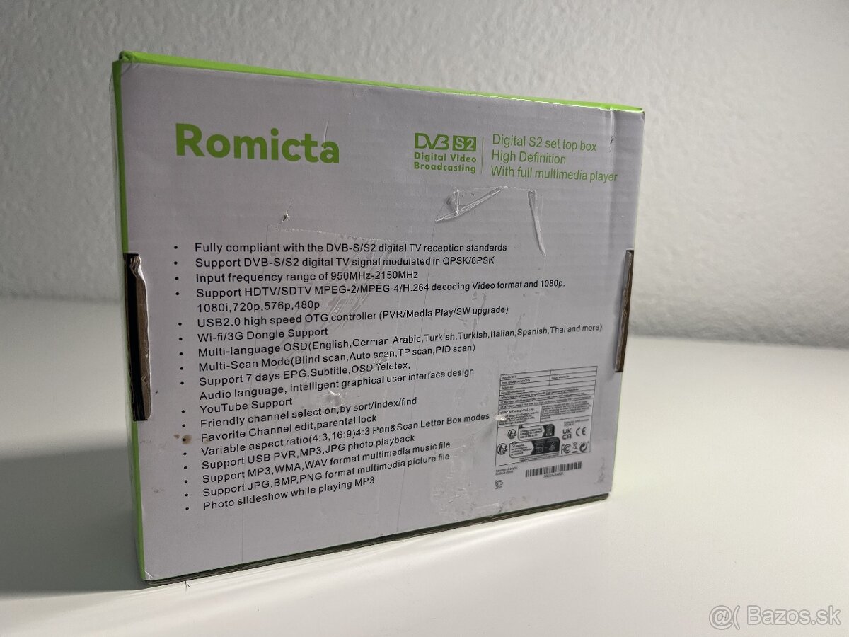 #L0348 Satelitný prijímač Romicta U-008 DVB-S2 - 8
