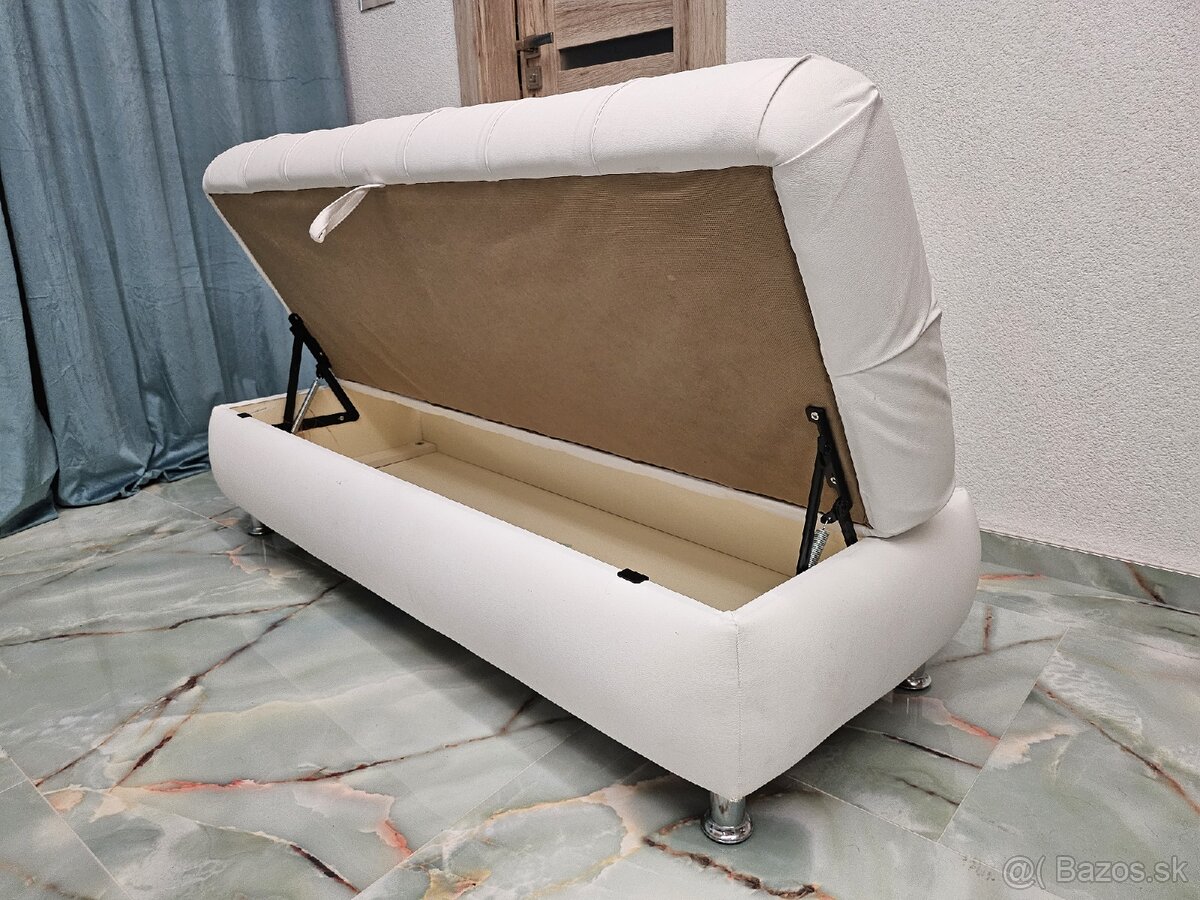 Luxusné biele kreslo z koženky – elegantné a pohodlné - 8