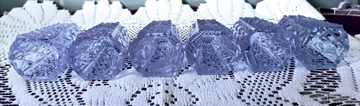 Poháriky, krištáľové sklo - 8