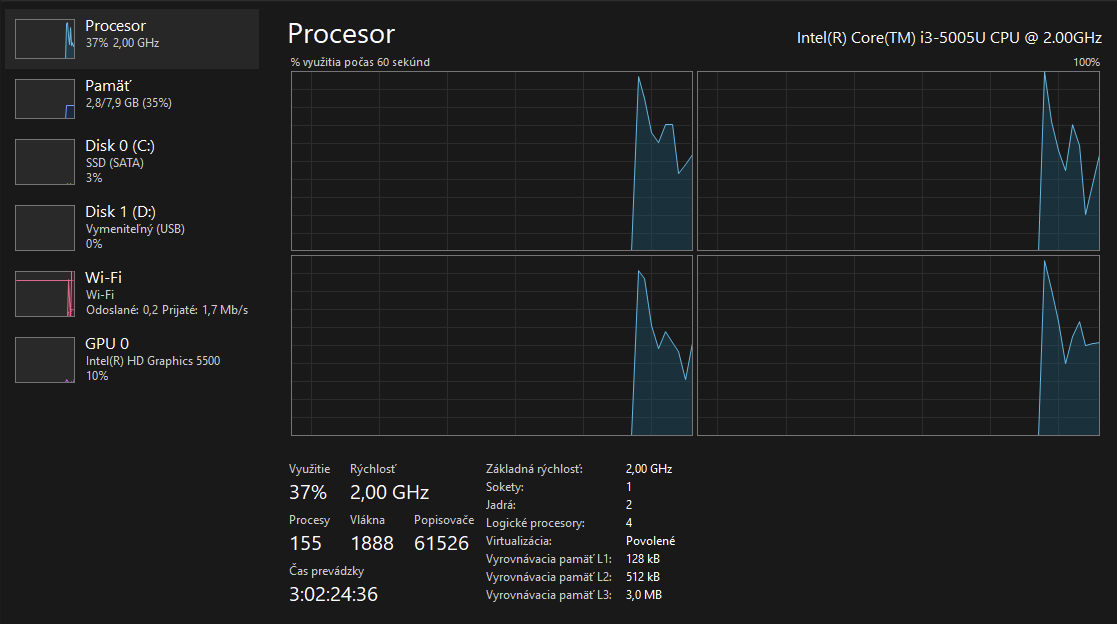 DELL Latitude 3560 - 15.6" / i3 / 8GB DDDR3 / SSD - 8