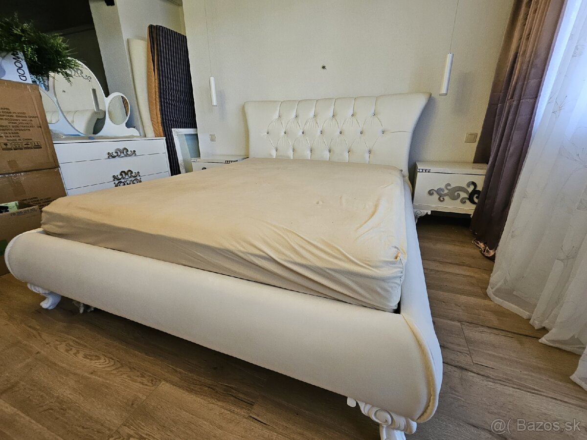 Luxusná manželská posteľ so Swarovski krištáľmi - 8