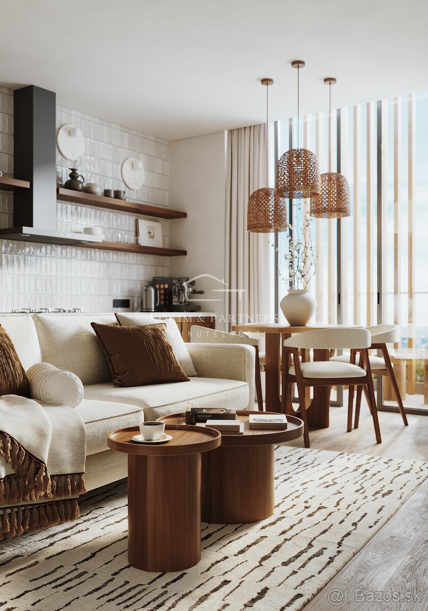 3 izbový apartmán so strešnou terasou s rozlohou 94,81 m² + - 8