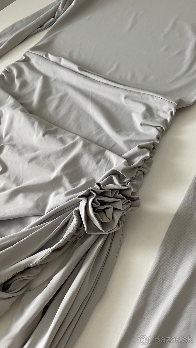 Lioness Svetlomodré minišaty Glory mini grey XS 34 - 8