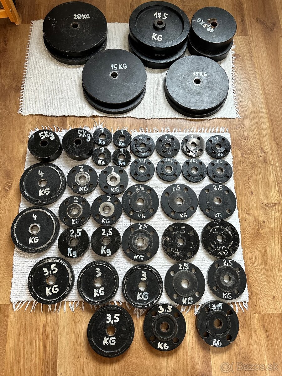 Bench press lavica inSPORTline spolu so závažiami a tyčami - 8