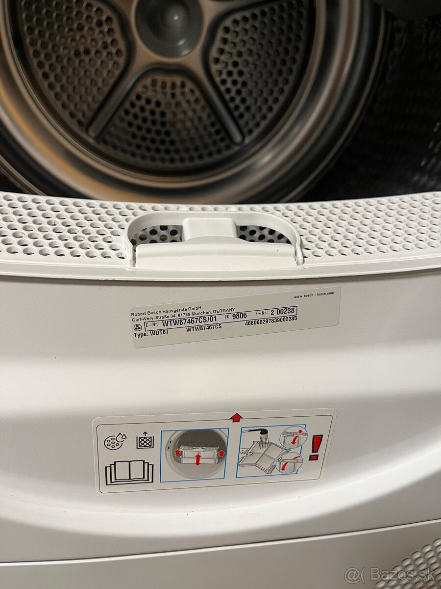Predám set Bosch série 6 - práčka a sušička - 8