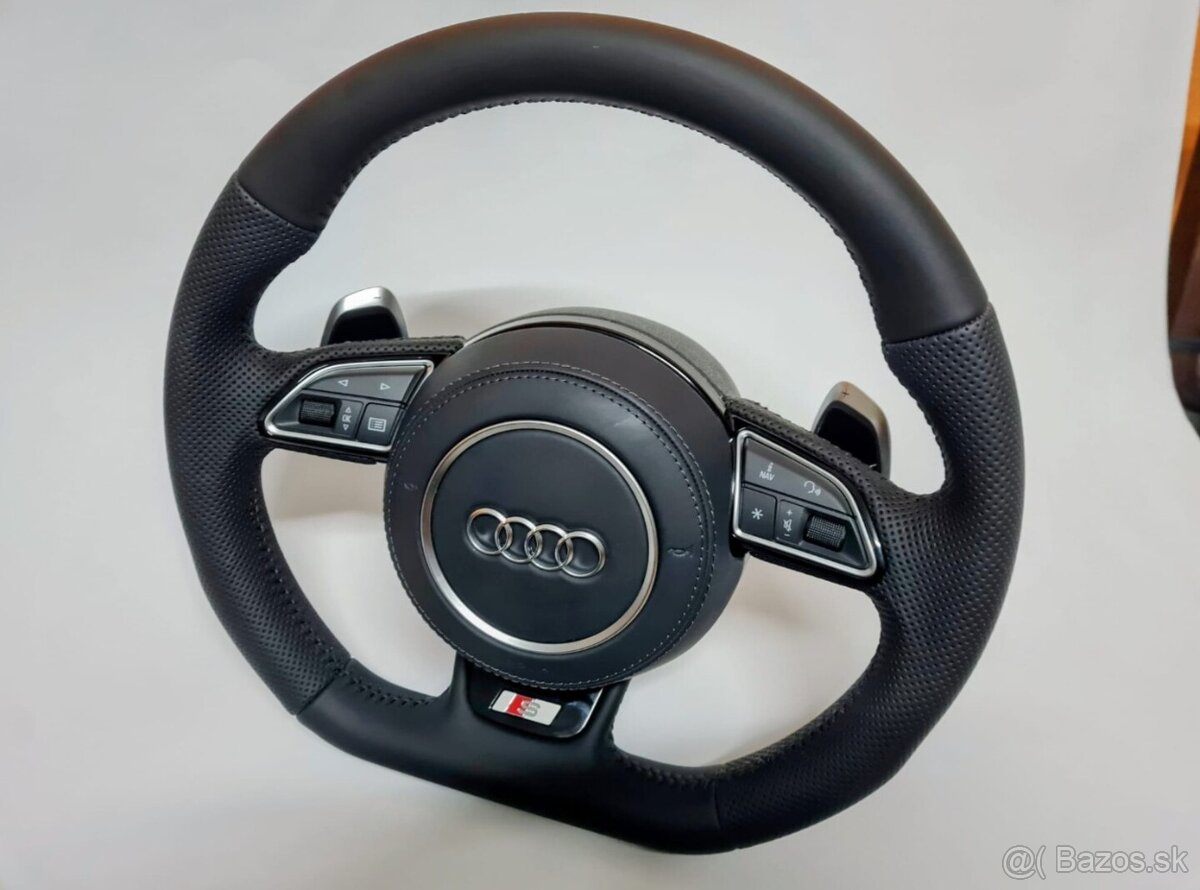 AUDI MULTIFUNKCNY VOLANT S AIRBAGOM A PADLAMI, čierna niť - 8