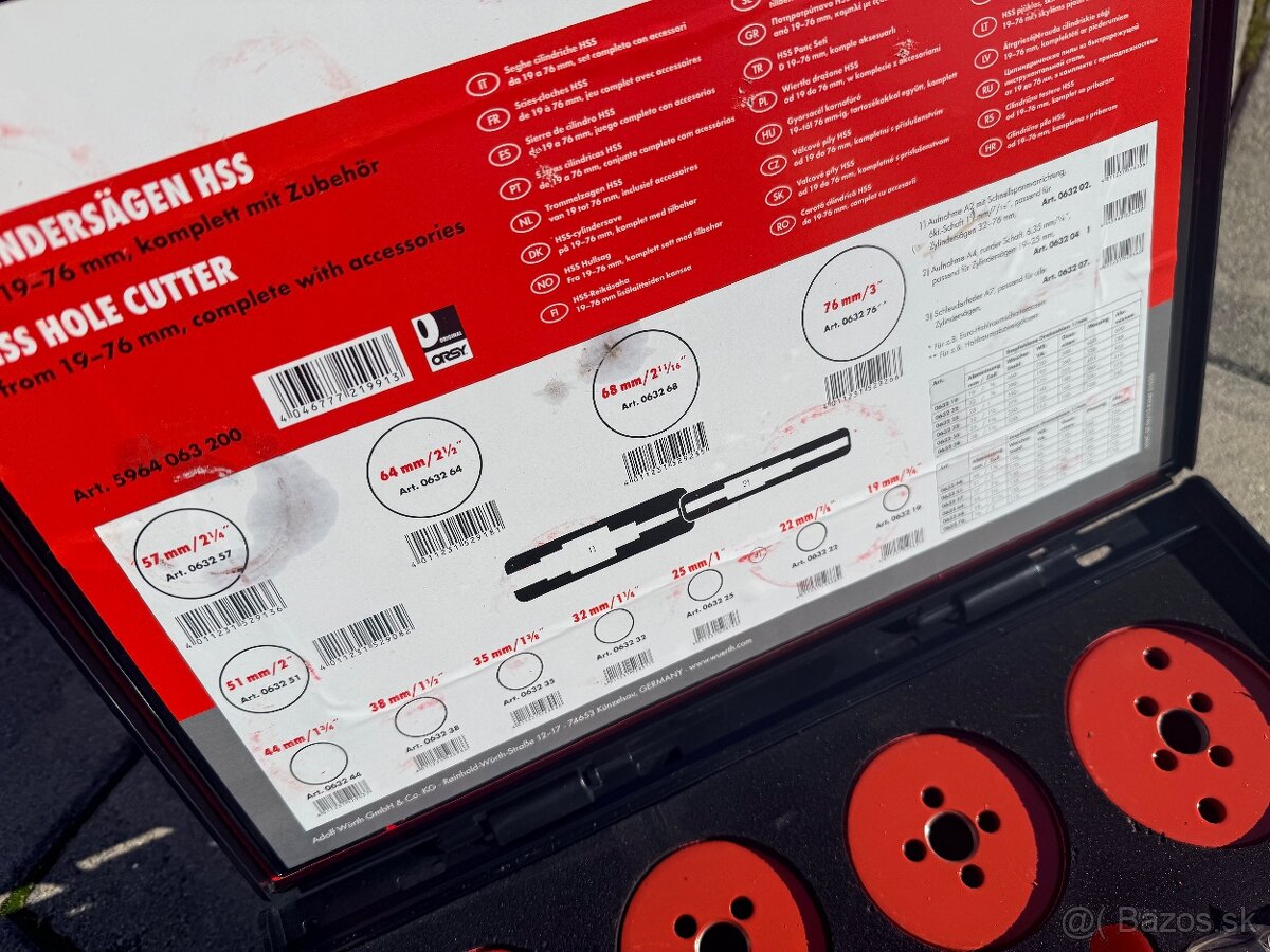 WURTH SADA Okružných pil 19-76mm - 8