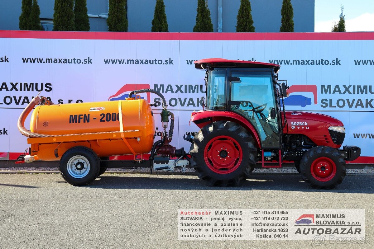 Traktor TYM5025Ch A/T + fekálny náves MFN-2000 - 8