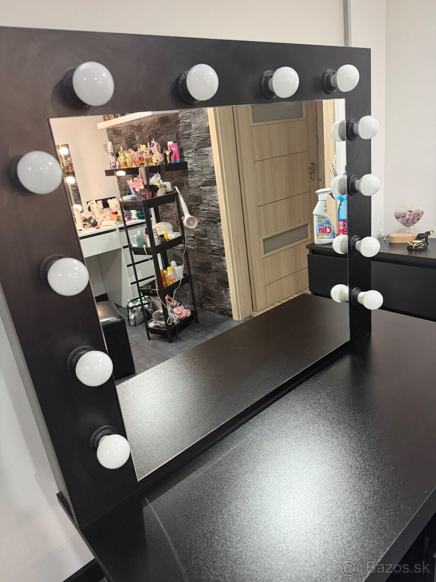 Toaletný Stolík čierny - 8