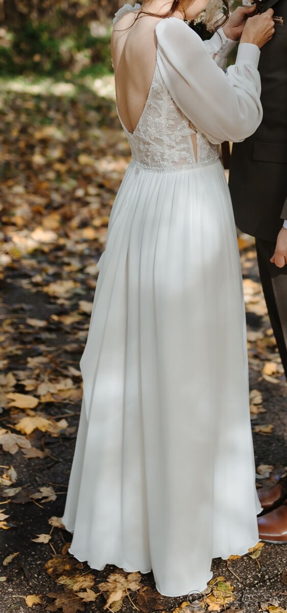 Predám krásne svadobné šaty - 8