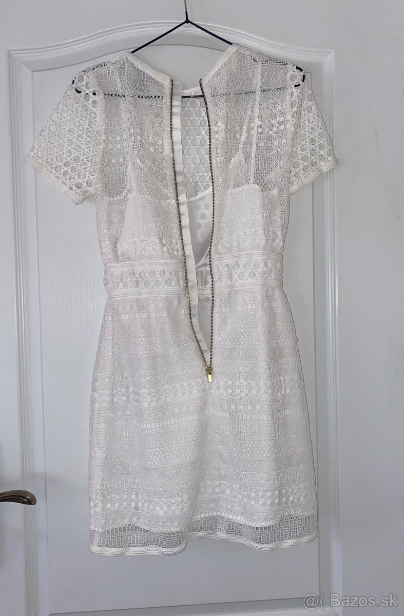 H&M biele cipkovane saty velkost 34 - 8