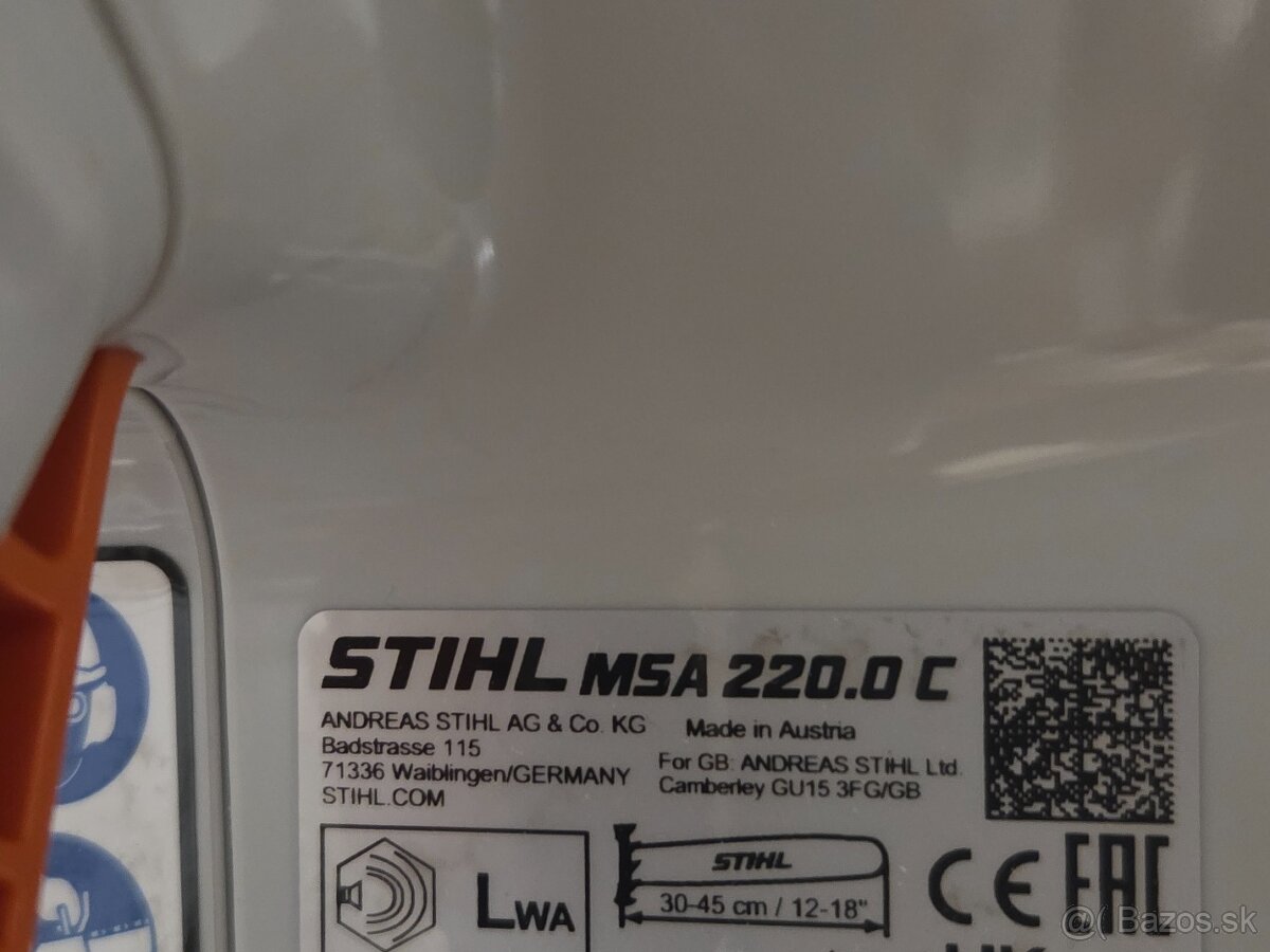 Stihl msa 220c-bq aku pila set zaruka dva roky - 8