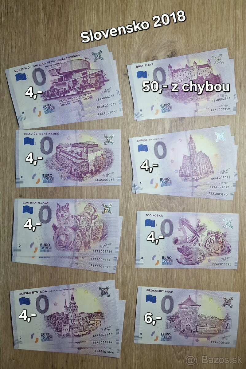 Na predaj - 0 Eurosuvenírové bankovky rôznych štátov sveta. - 8