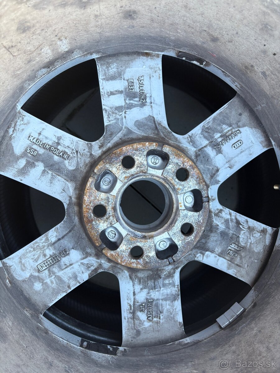 Originál disky AUDI + 2x pneu 225/45 R17 - 8