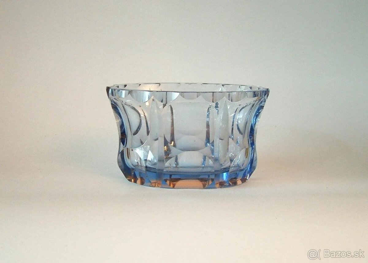 Váza, vázy - brúsené sklo, art deco. - 8