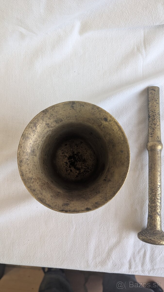 Predám 2 mosadzné mažiare - 8