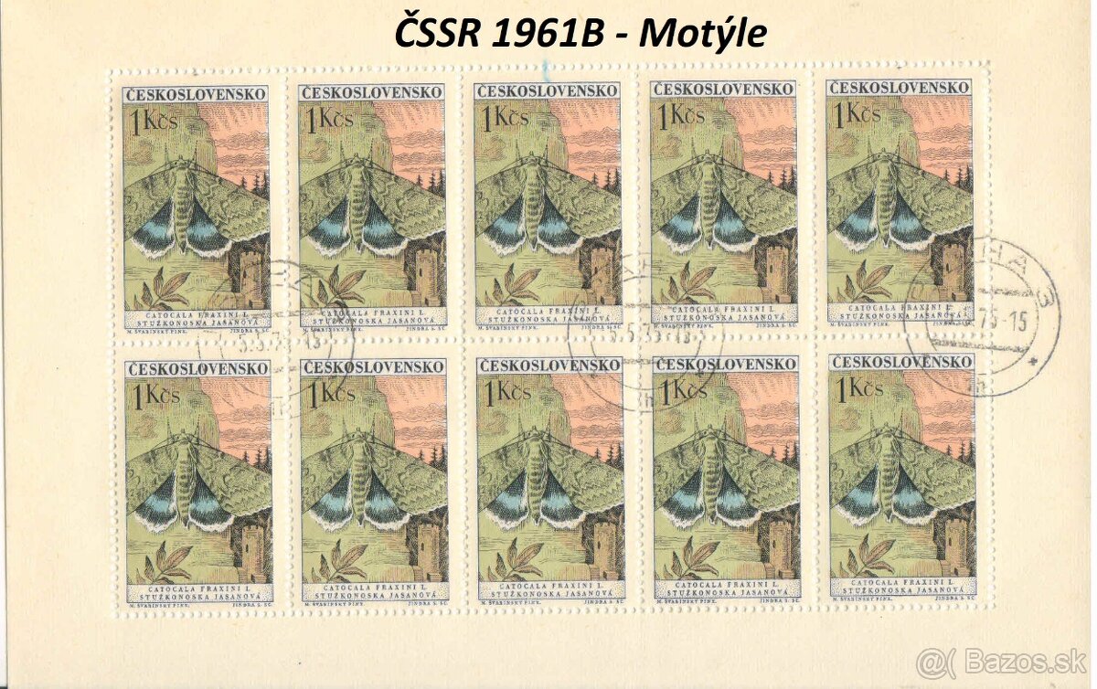 Poštové známky, filatelia: ČSSR, desaťbloky PRO - 8