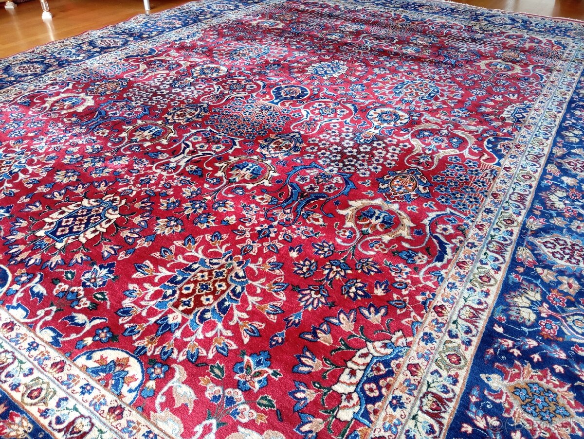 🌟 Majestátny ručne viazaný hodvábny Isfahan 410×310 cm 🌟 - 8