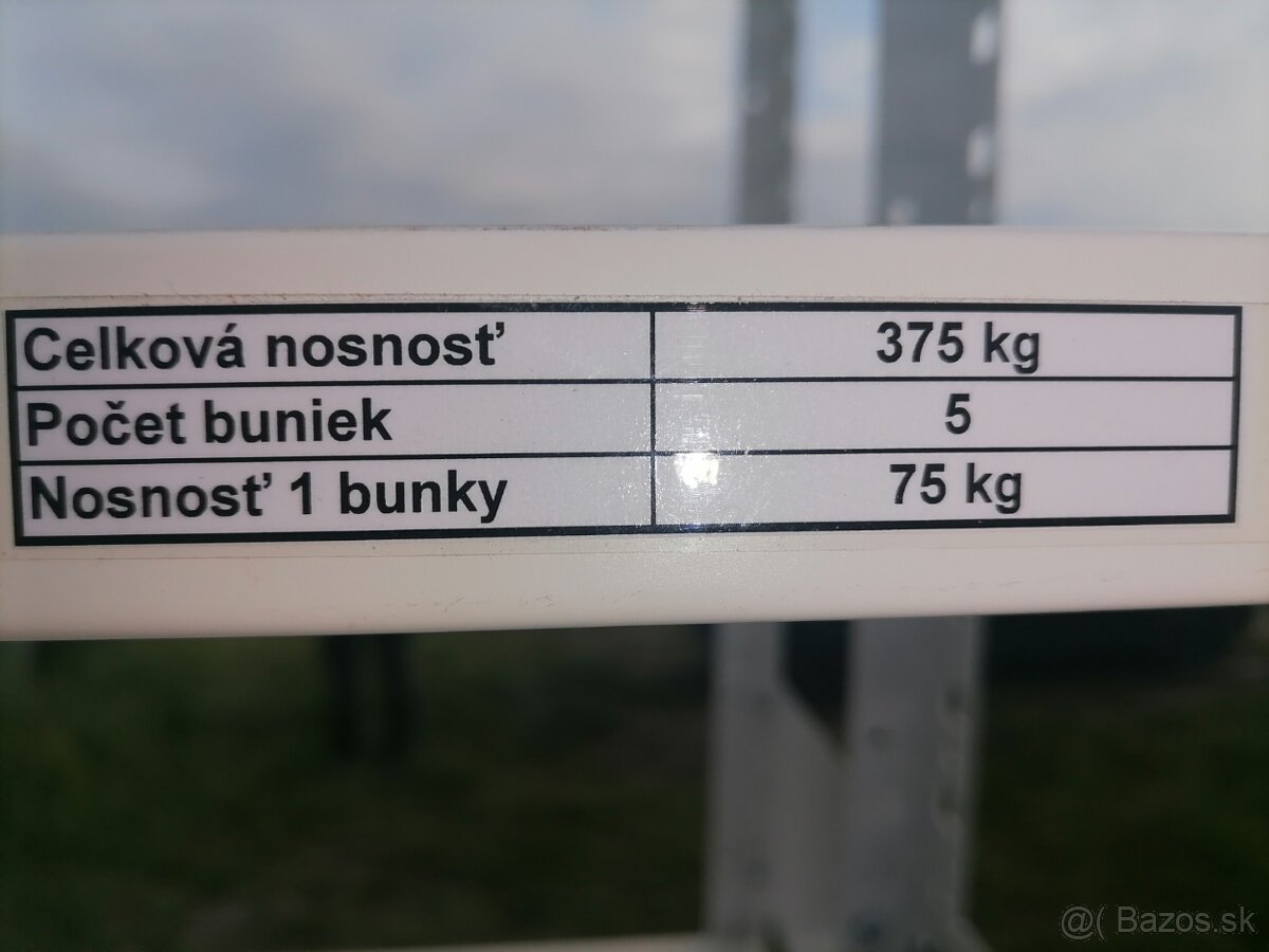 Predám zánovné plechové regále - 8