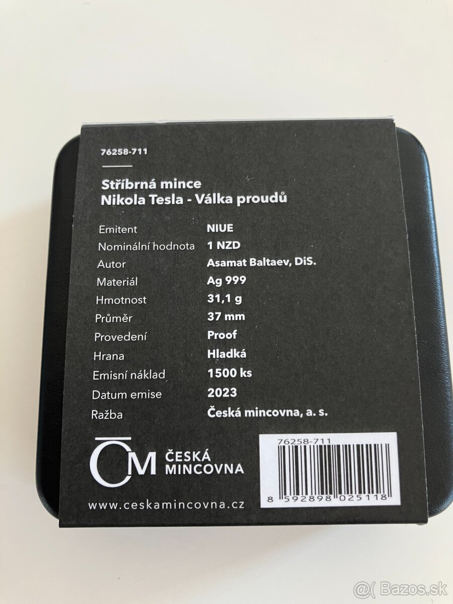 Sada strieborných mincí NIKOLA TESLA - 8
