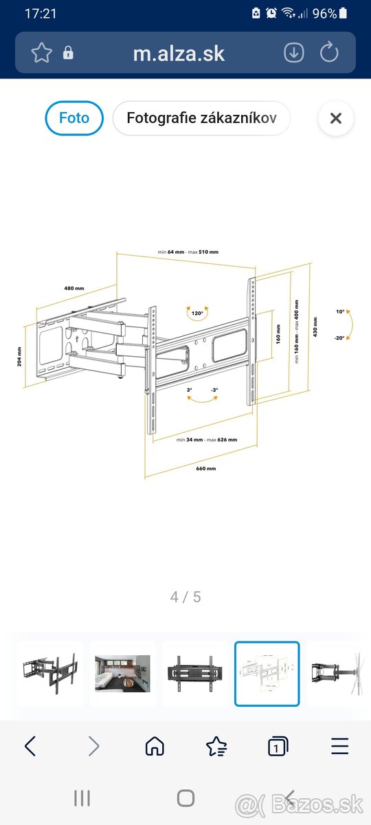 Predam klbovy drziak na TV - 8
