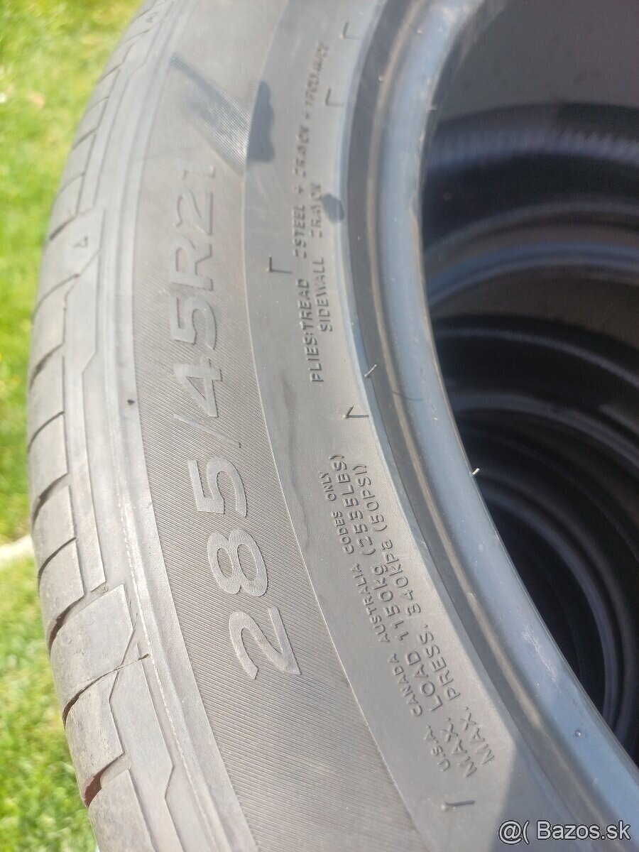 285/45 r21 letné pneumatiky ,Hankook - 8