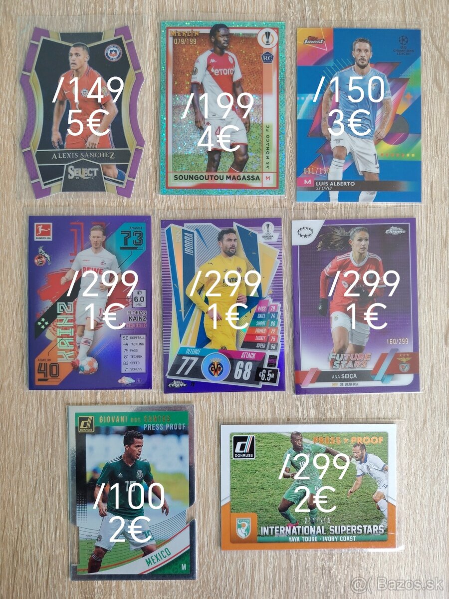 Limitované futbalové karty - 8