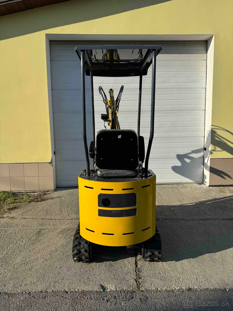 Nový minibager 1,2t, mimoosé kopanie - 8