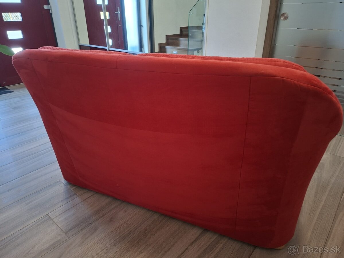 Cervena sedacia suprava 3+2+1+taburetka - 8