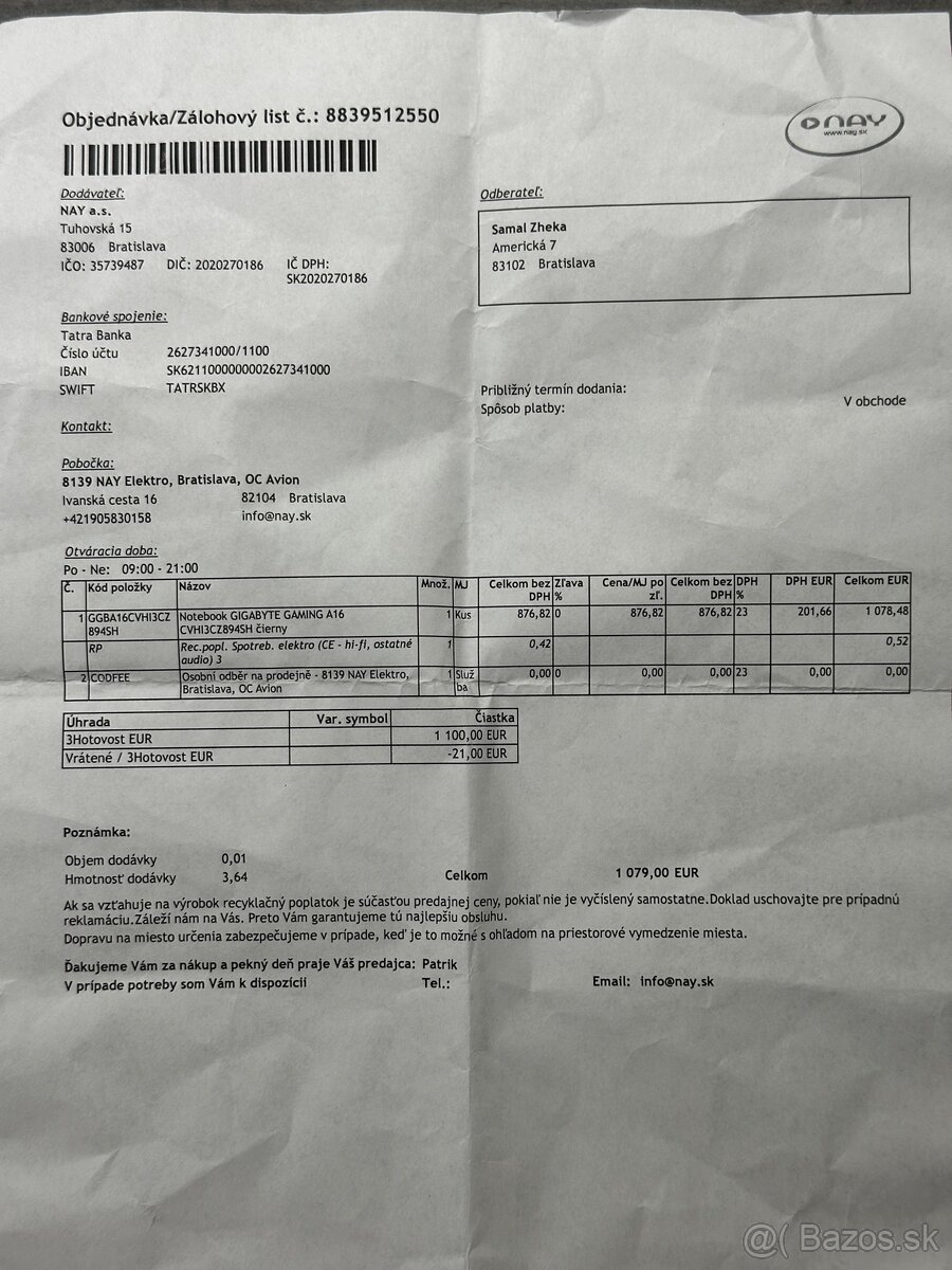 GIGABYTE Gaming A16 - 8