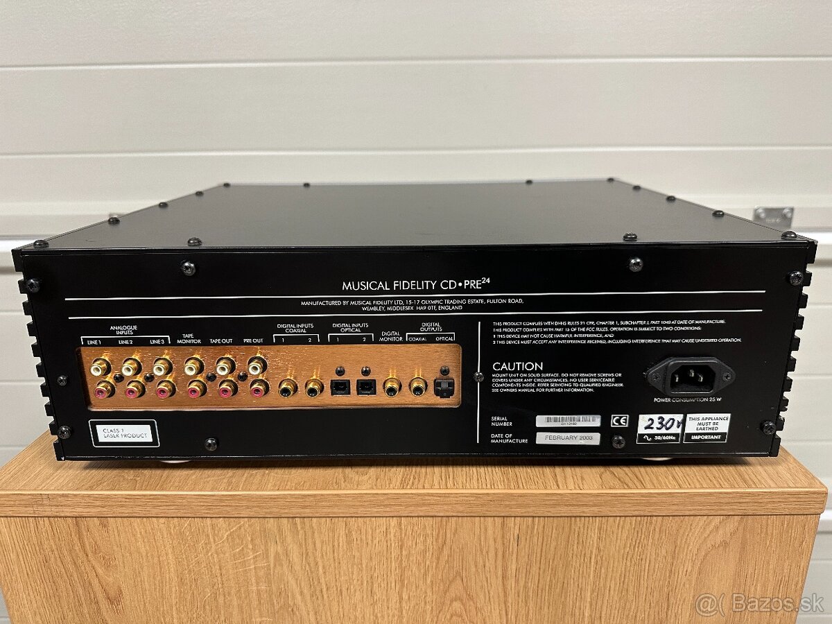 Predám Musical Fidelity CD - PRE24 - 8