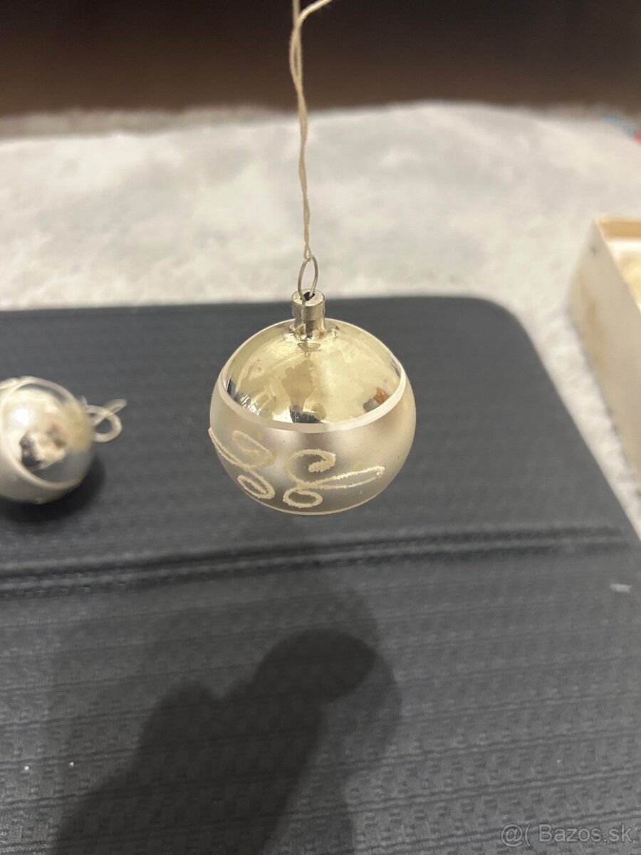 Gule retro sklenené fúkané - 8