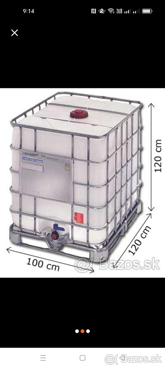 IBC Kontajner 1000l Potravinarsky - 8