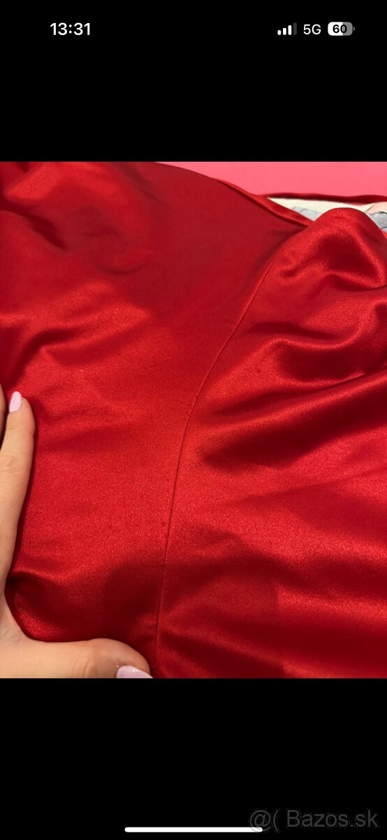 Spoločenské saténové šaty - 8