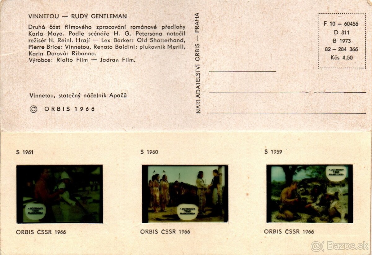 WINNETOU POHLADNICE S DIAPOZITIVMI - 8