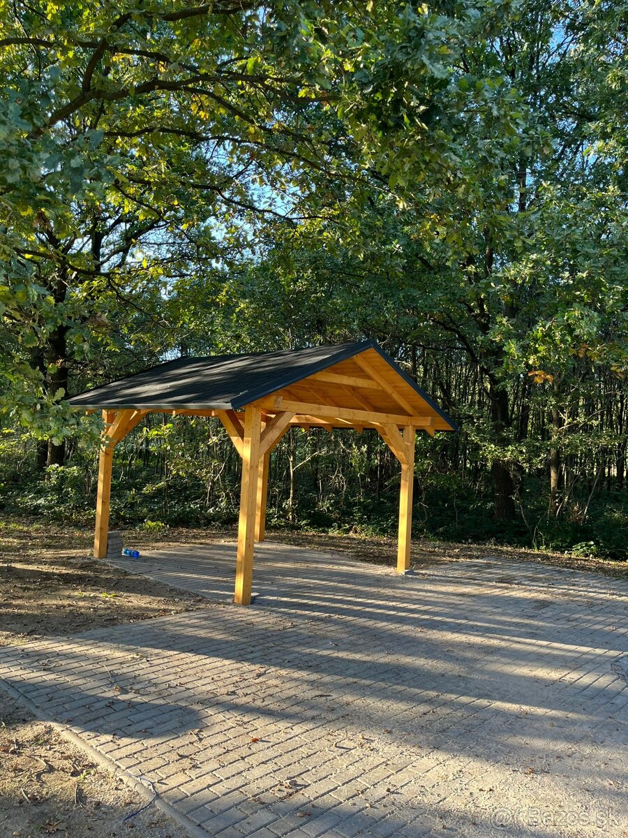 Drevený prístrešok 4,6x3,5 m s dovozom ČR i SR - 8