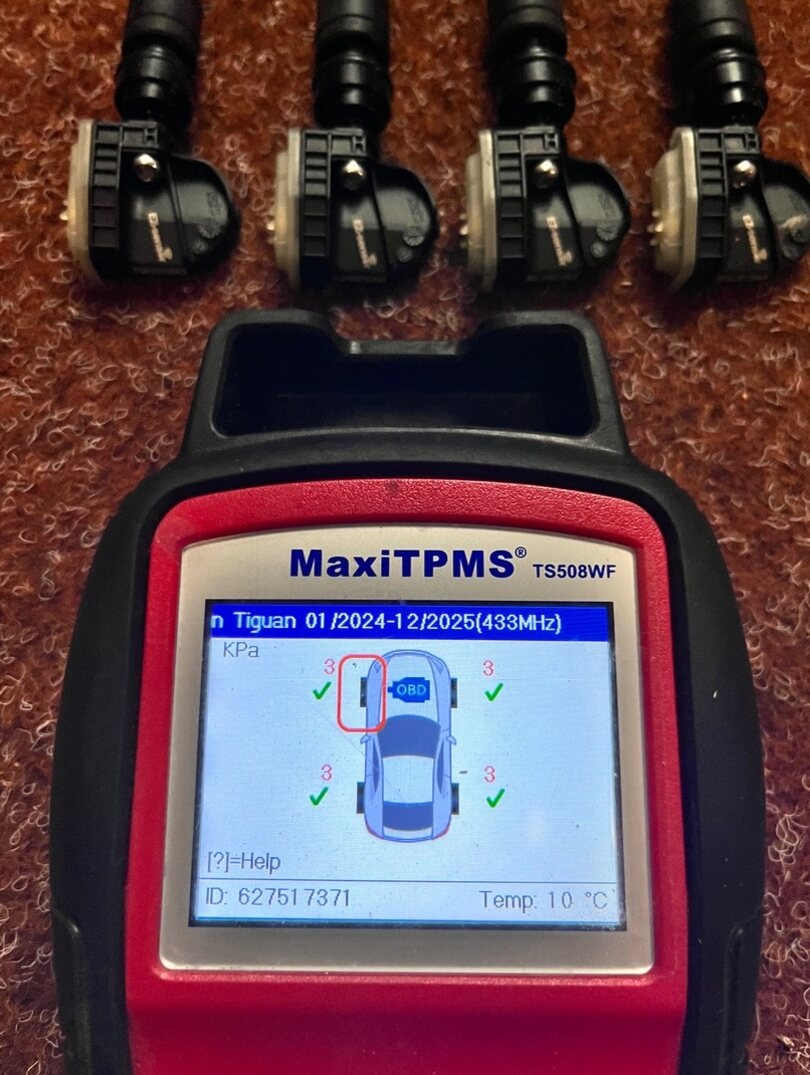 4x TPMS - Senzory - Volkswagen - 8