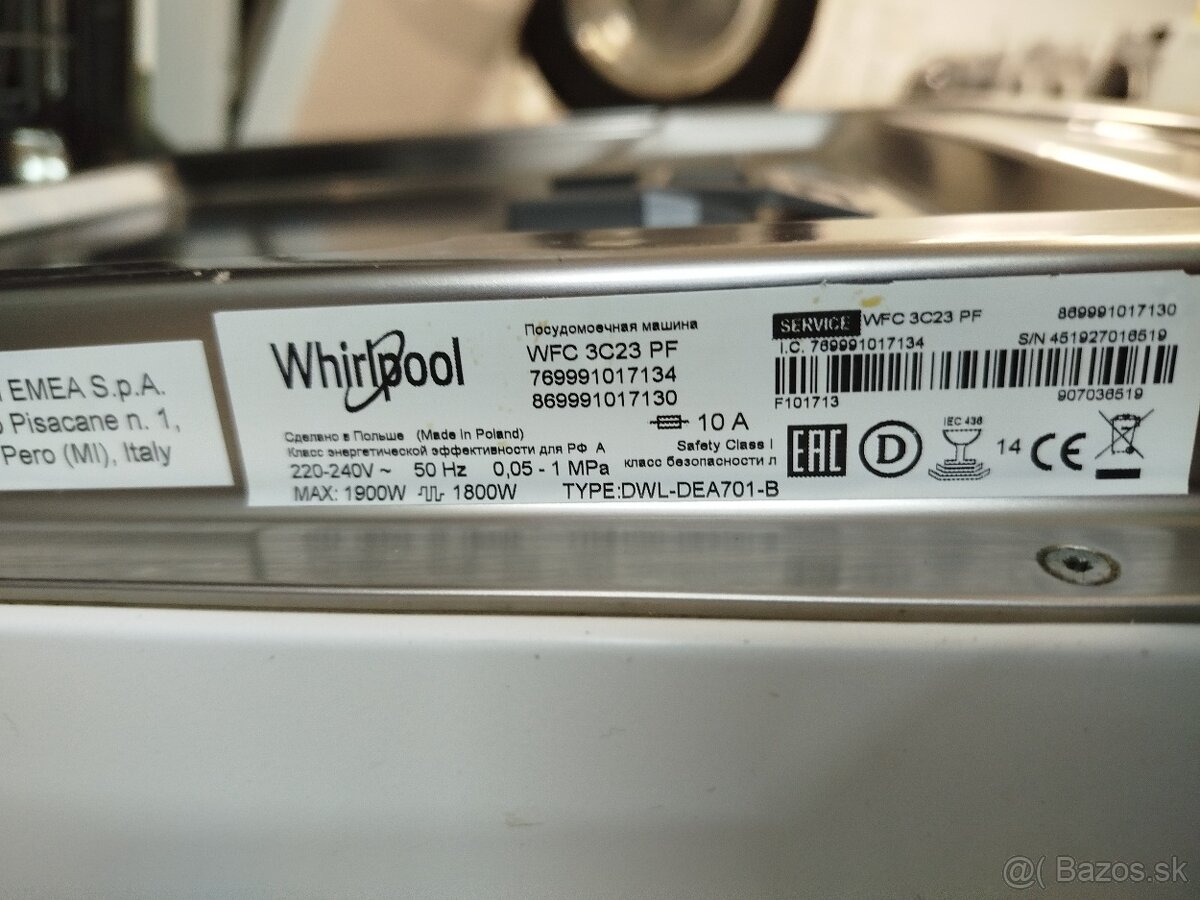 Umývačka riadu Whirpool na predaj - 8