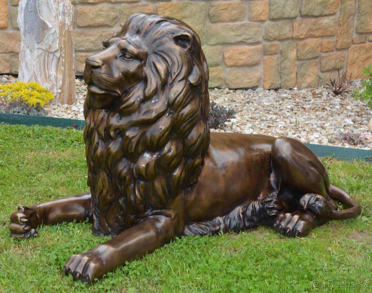 Zámecké bronzové sochy - Lvi - pár - 8