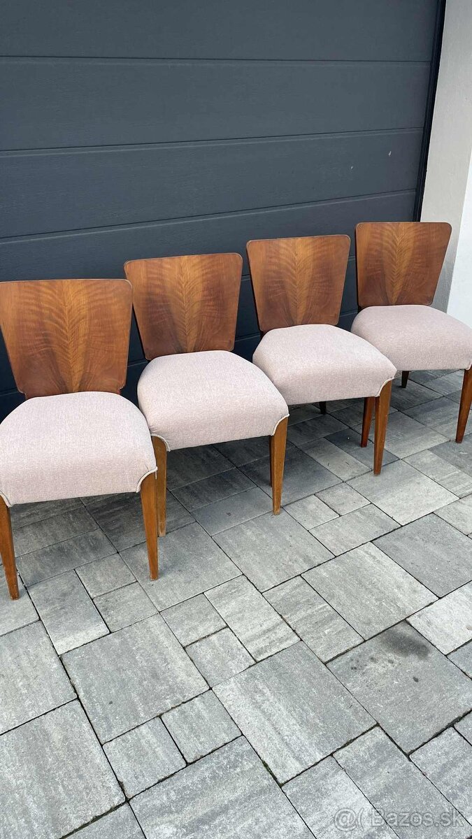 Prečalúnene stoličky Halabala H214. - 8